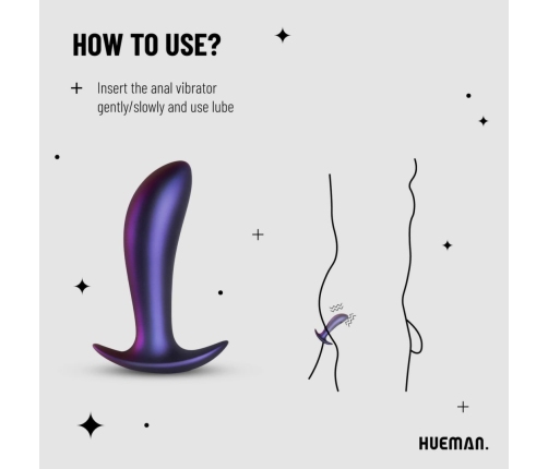 Hueman Uranus Prostate Massager Wireless 10-Mode Silicone Black