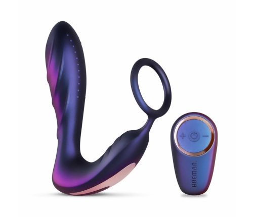 Hueman Black Hole Anal Vibrator & Support Ring, 10 Modes, Silicone