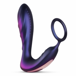 Hueman Black Hole Anal Vibrator & Support Ring, 10 Modes, Silicone