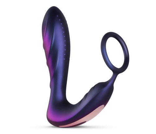 Hueman Black Hole Anal Vibrator & Support Ring, 10 Modes, Silicone