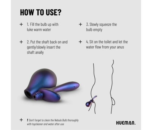 Hueman Nebula Bulb Anal Hygiene System - Compact Cleaning Tool