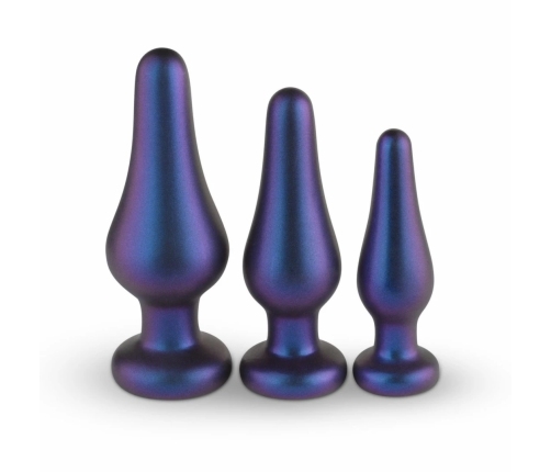 Hueman Comets Silicone Anal Training Plug Set 3 Sizes Black