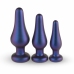 Hueman Comets Silicone Anal Training Plug Set 3 Sizes Black