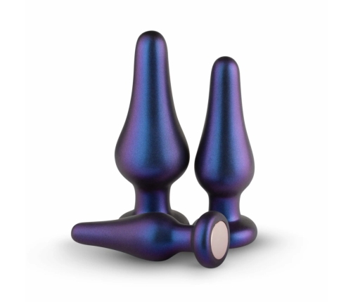 Hueman Comets Silicone Anal Training Plug Set 3 Sizes Black