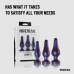 Hueman Comets Silicone Anal Training Plug Set 3 Sizes Black