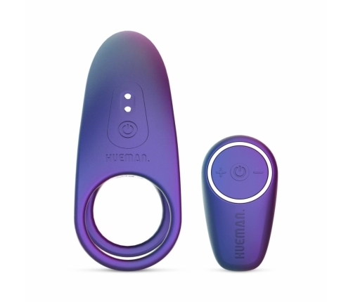 Hueman Vibrating Silicone Ring with Remote Control - 10 Modes, Blue