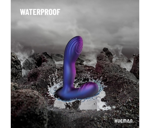 Hueman Tapping Plug Silicone Rechargeable 10 Modes Black-Purple