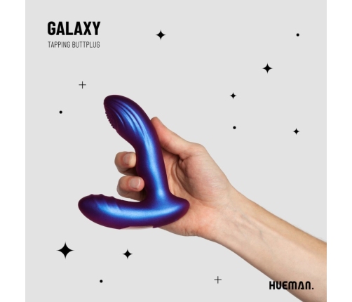Hueman Tapping Plug Silicone Rechargeable 10 Modes Black-Purple