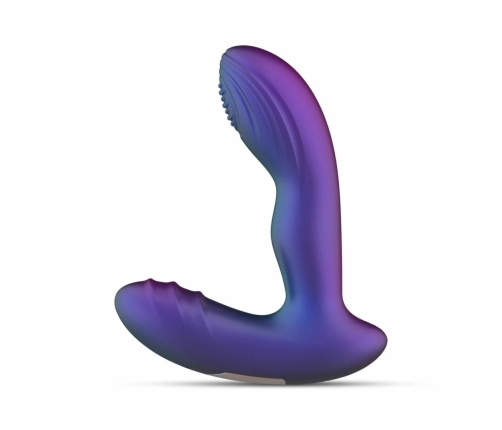 Hueman Tapping Plug Silicone Rechargeable 10 Modes Black-Purple