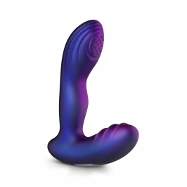 Hueman Tapping Plug Silicone Rechargeable 10 Modes Black-Purple