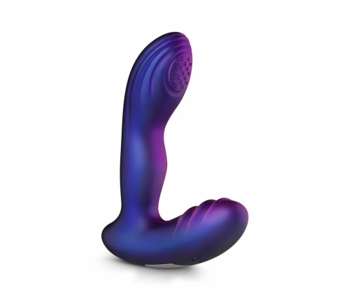 Hueman Tapping Plug Silicone Rechargeable 10 Modes Black-Purple