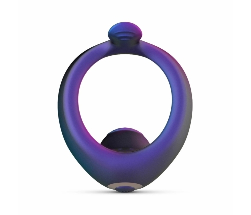 Hueman Vibrating Intimate Ring Blue Silicone 10-Mode Rechargeable