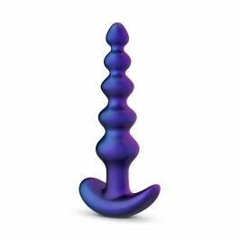 Hueman Galaxy Force Remote-Controlled Vibrating Beaded Plug Black