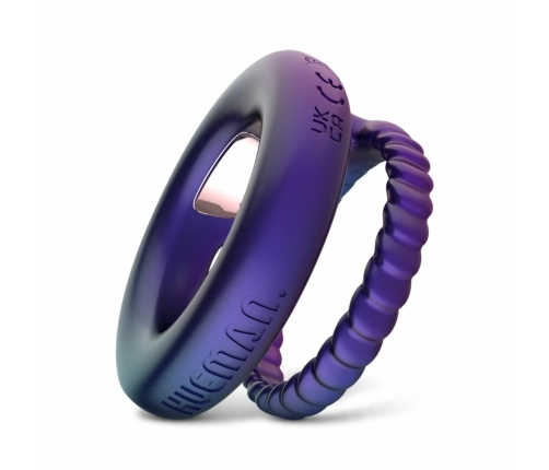 Hueman Jupiter Dual Vibrating Ring Purple - 10-Mode Silicone System