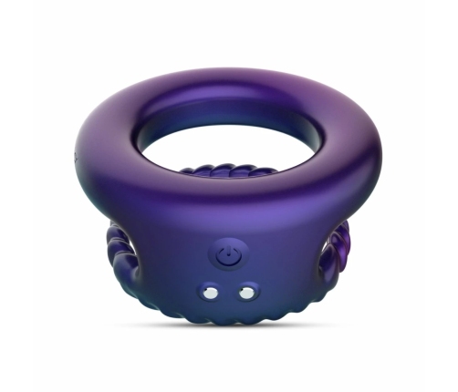 Hueman Jupiter Dual Vibrating Ring Purple - 10-Mode Silicone System