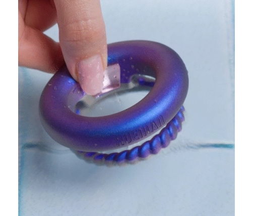 Hueman Jupiter Dual Vibrating Ring Purple - 10-Mode Silicone System