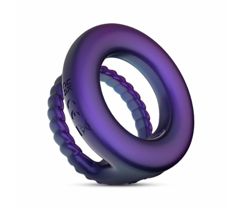Hueman Jupiter Dual Vibrating Ring Purple - 10-Mode Silicone System