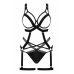 Obsessive Body Set Partition Black Strappy Lingerie Adjustable S/M