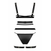 Obsessive Body Set Partition Black Strappy Lingerie Adjustable S/M
