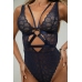 Exclusive Body Sweetest Taboo Lace Bodysuit with Removable Harness Pink
