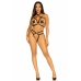 Leg Avenue Satin Elastic Adjustable Body Harness Black Unisex