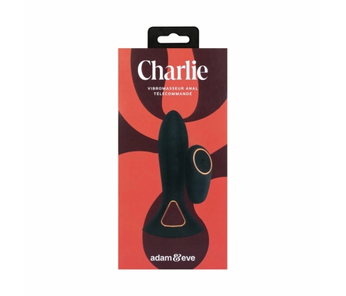 Adam & Eve Charlie Silicone Anal Vibrator Black 12 cm