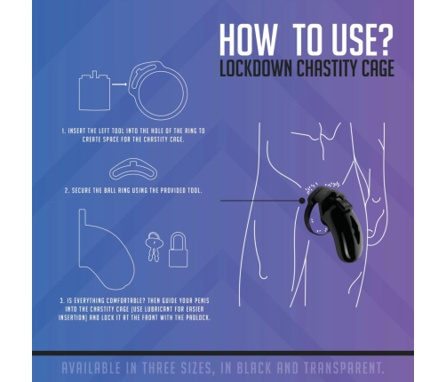 Lockdown Clear Small Restraint Cage Set with Adjustable Rings