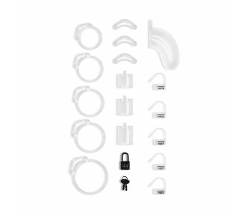 Shots Lockdown Transparent Intimate Cage Large Adjustable Set