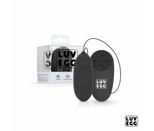 LUV EGG Black Wireless Silicone Intimate Device with 10 Modes
