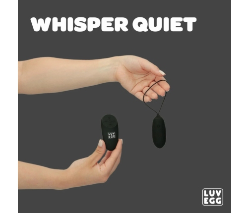 LUV EGG Black Wireless Silicone Intimate Device with 10 Modes