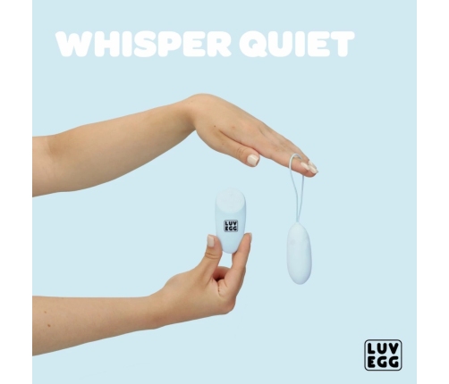 LUV EGG Blue Remote-Controlled Silicone Intimate Egg, 12 Modes, Waterproof