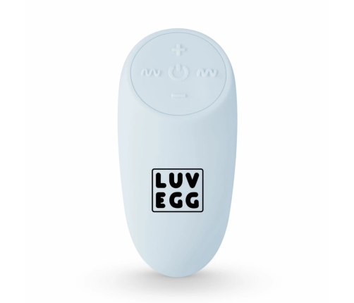 LUV EGG Blue Remote-Controlled Silicone Intimate Egg, 12 Modes, Waterproof