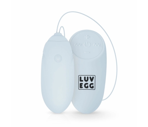 LUV EGG Blue Remote-Controlled Silicone Intimate Egg, 12 Modes, Waterproof