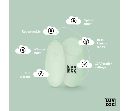 Luv Egg Green Remote-Controlled Silicone Intimate Device 12 Modes
