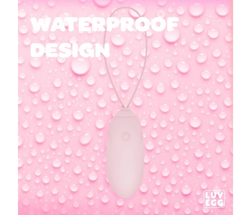 LUV EGG Pink Wireless Silicone Vibration System, 12 Modes, Waterproof