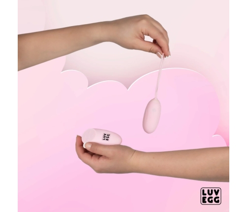 LUV EGG Pink Wireless Silicone Vibration System, 12 Modes, Waterproof