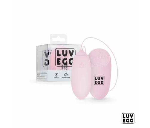 LUV EGG Pink Wireless Silicone Vibration System, 12 Modes, Waterproof