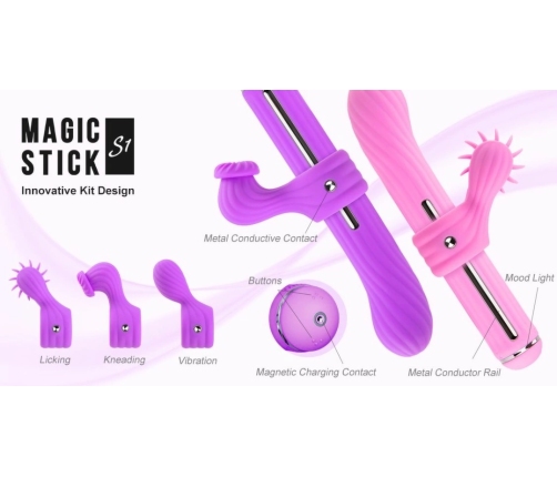 OTOUCH Magic Stick Pink - Multi-Function Wand with 3 Attachments, Heated
