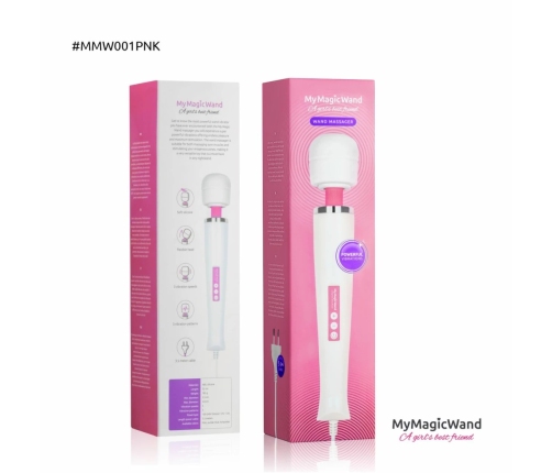 MyMagicWand Pink - Powerful Multispeed Electric Massager 6 Modes