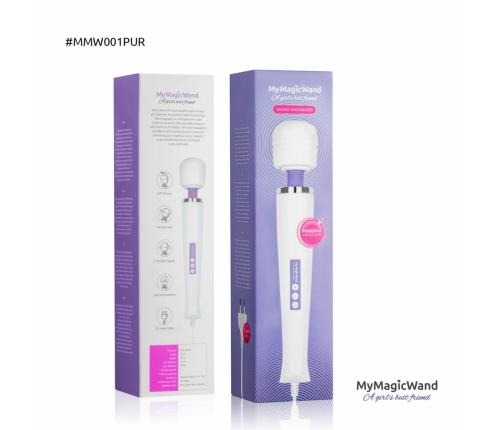 MyMagicWand Purple - Powerful Massage Device with 6 Modes, EU Plug