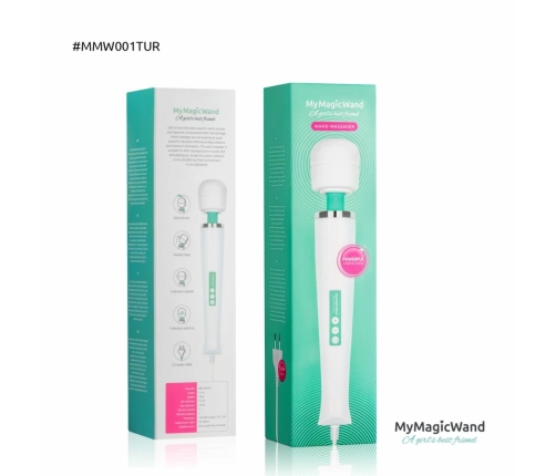 MyMagicWand Turquoise - Powerful Multi-Speed Massager, EU Plug