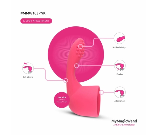 MyMagicWand Pink Silicone Anatomical Attachment for Wand Massager