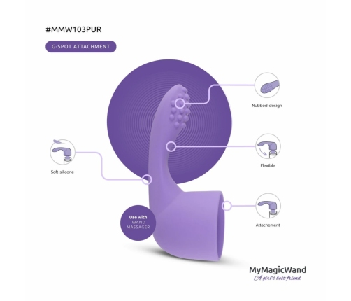 MyMagicWand Silicone G-Spot Accessory Purple - Flexible Attachment