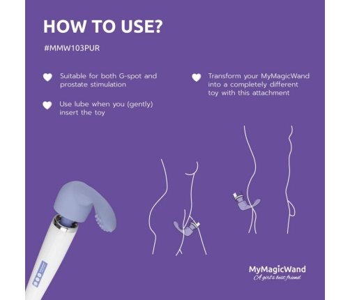 MyMagicWand Silicone G-Spot Accessory Purple - Flexible Attachment