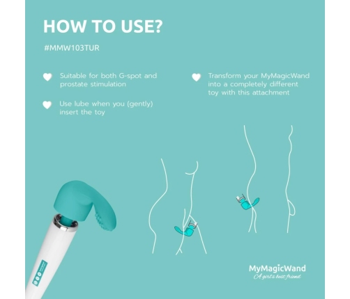 MyMagicWand Turquoise G-Spot Silicone Accessory Attachment