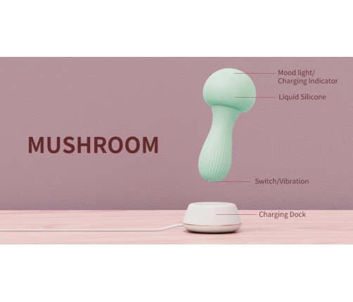 OTOUCH Mushroom Silicone Wand - Teal, Rechargeable Flexible Massager