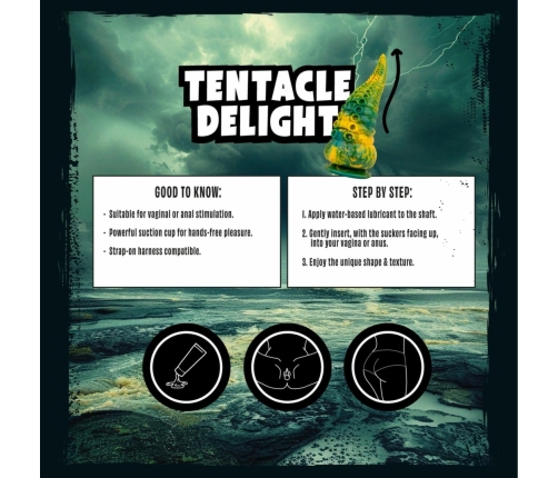 Mythical Mates Tentacle Delight Intimate Model Green-Yellow 22cm