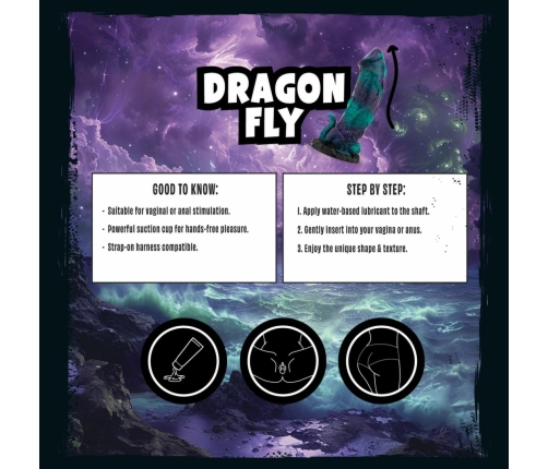 Mythical Mates Dragonfly Model Intimate Toy Purple-Green Large