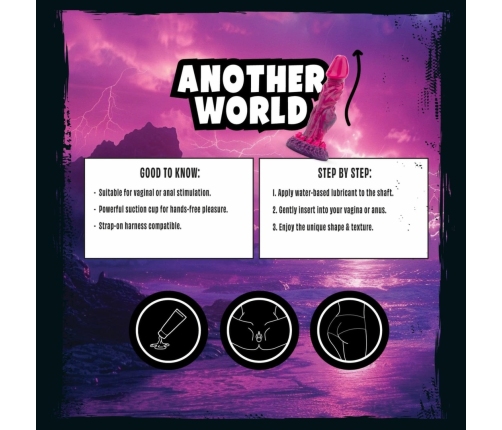 Mythical Mates Another World Model Pink & Purple Suction Base 20cm