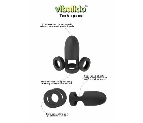 Viballdo Viballdo™ Black - Vibrating Intimate Device with Adjustable Fit